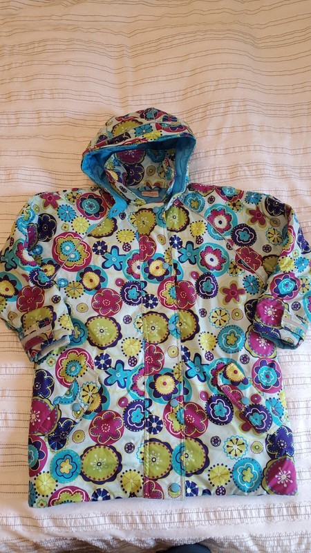 Hanna Andersson sz 130 coat jacket parka classic design, hooded, mild winter