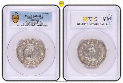 1724, Hildesheim (Bishopric). Silver "Sede Vacante" Medal. (41.74gm) PCGS AU+ - Picture 4 of 4