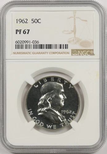 1962 50C NGC PF 67 Franklin Half Dollar