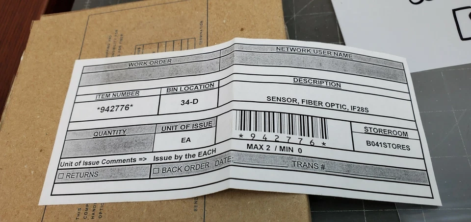 Banner Engineering IF28S, 20805 Single Fiber Cable 8ft/2.44m Length 32mm [D1B5] - Image 4 of 4