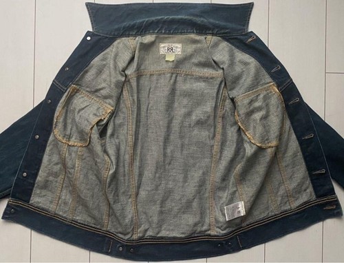 RRL Double RL RALPH LAUREN Denim Jacket Men's Size Cotton Blue JH-RS-IA-4840 - Picture 2 of 10
