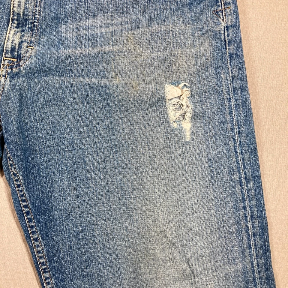 Pantalones de mezclilla BKE Marshall con hebilla para hombre talla 38 largos desgastados holgados años 90 anchos Foto 3 de 4