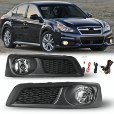 For 2010 2011 2012 Subaru Legacy Fog Lights Lamp Clear Lens Complete Kit +Wiring