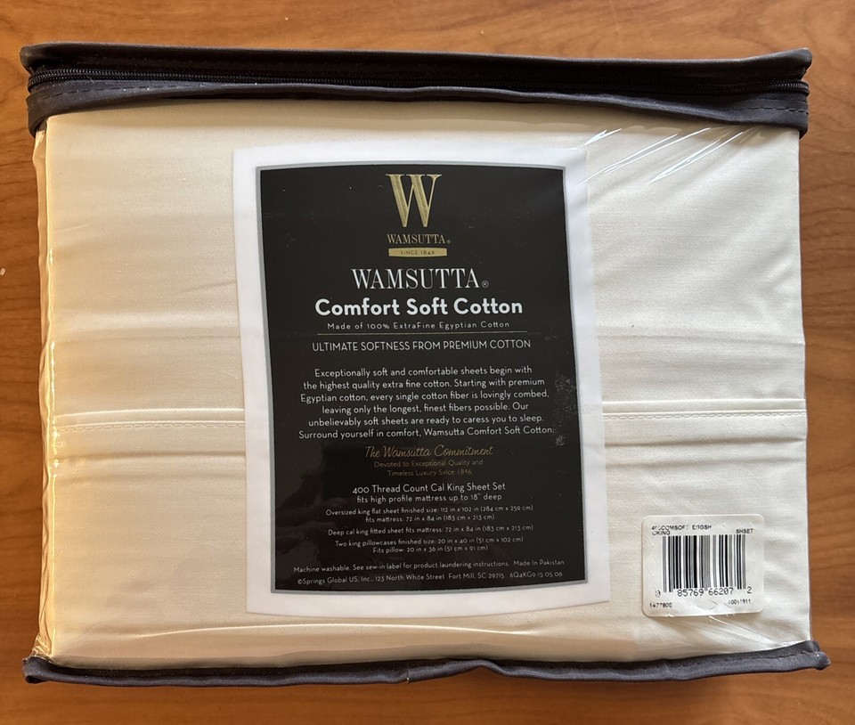 Wamsutta comfort soft cotton california king sheets 400 tc ebay
