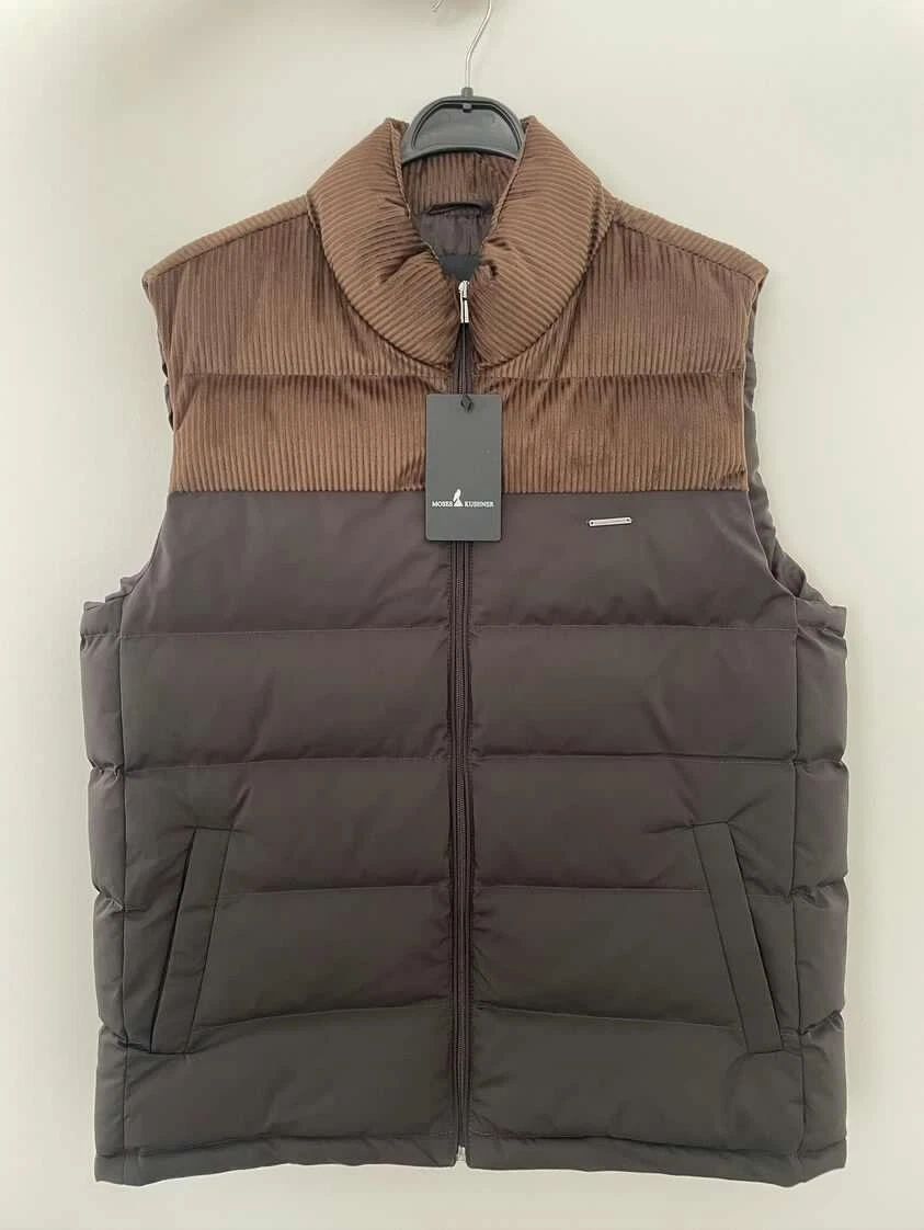 Brown Puffer Gilet Vest Moses Kushner