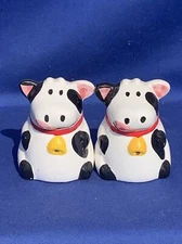 Vintage Smile Licking Lips Chik Fil A Holstein Cow Salt Pepper Shakers ❤️sj14m1