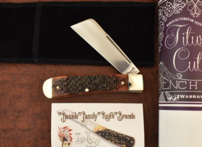 RARE 1/60 TITUSVILLE CUTLERY CO BIG EASY BONE COTTON SAMPLER KNIFE 2024 (17455)