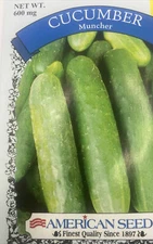 Cucumber Seeds muncher Fresh veggie Garden Seeds packed for 2022 (1) new