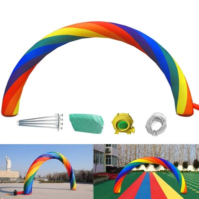 Inflatable Rainbow Arch 26 ft x 10 ft with 110W Blower for Advertising Party