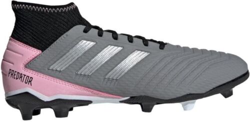 Adidas Men's Predator 19.3 FG Soccer Cleats F97528 Grey Pink Silver Sz 8.5-10 - Afbeelding 1 van 4