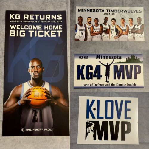 Minnesota Timberwolves NBA SGA Sign lot of 4 KG for MVP K-Love for MVP poster - Afbeelding 1 van 7