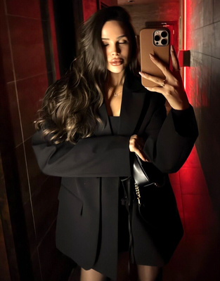 Blazer Zara Surdimensionné (Oversized) - Taille XS - Noir - Laine Mélangée - Neuf Avec étiquettes