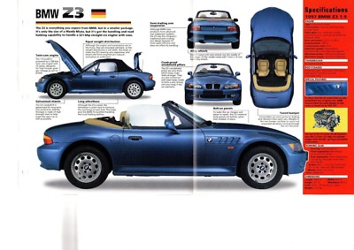 1996 1997 Bmw Z3 Z 3 Spec Sheet Brochure Catalog Flyer Ebay