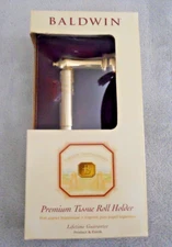 Baldwin Premium Toilet Roll Holder Solid Polished Brass Harlequin 3413-030 New