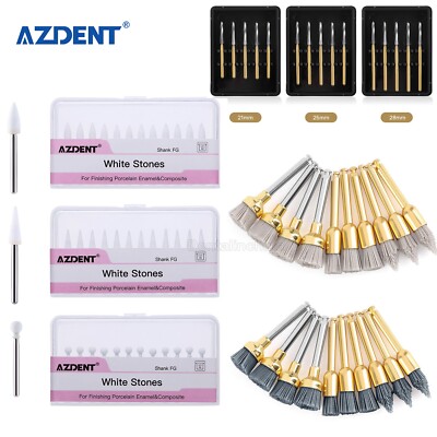 AZDENT Dental Aluminum Oxide Polishing burs/Brush / ENDO-Z Tungsten Carbide Burs