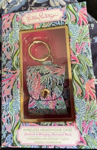 NIB LILLY Pullitzer "Bringing Mermaid Back" Wireless Headphone Case Airpods