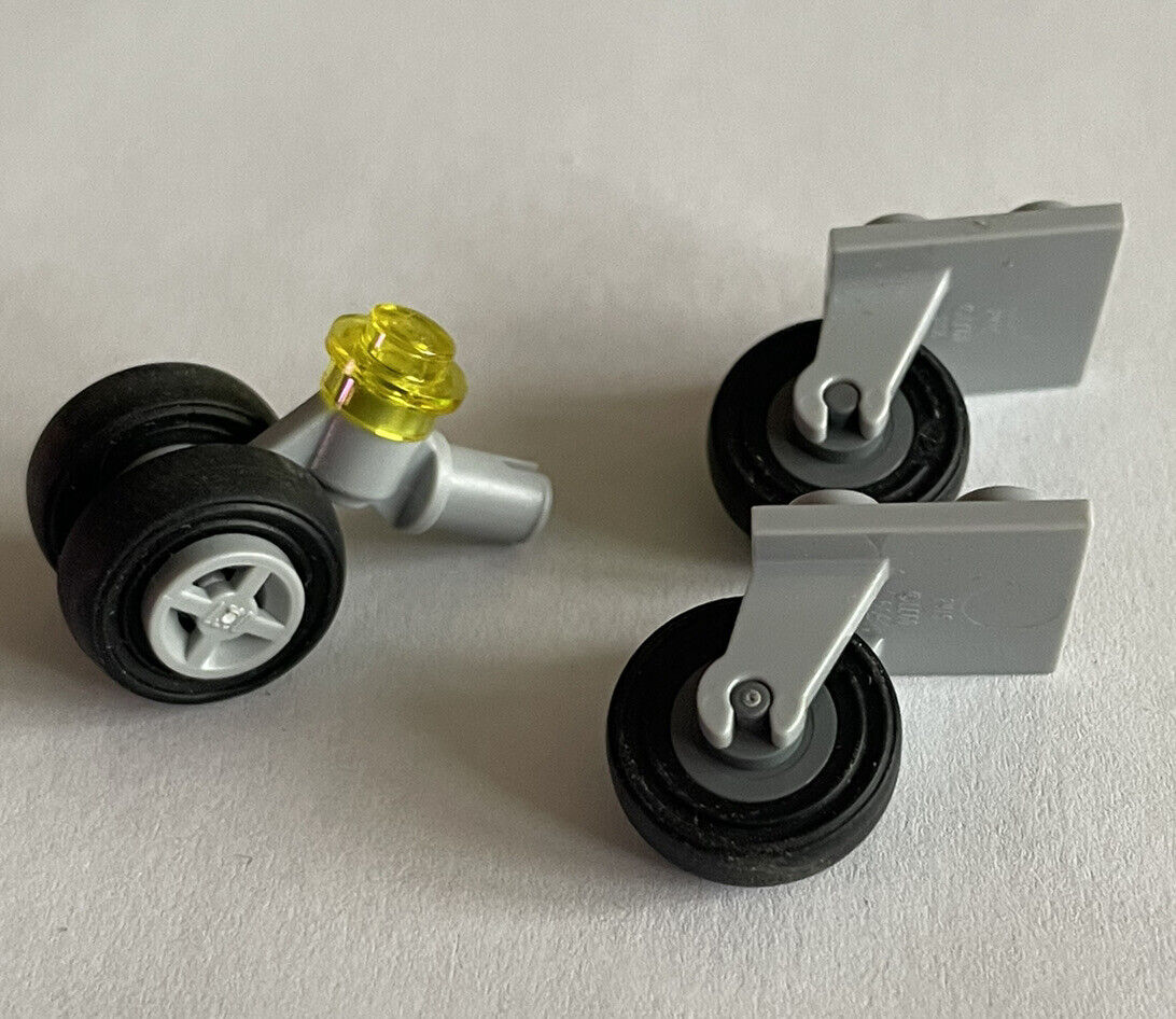 Lego Replacement Parts for 60173 Police Helicopter Wheels w/ Mounts x3 OEM ⭐️