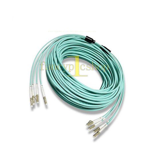 Fiber Optic Jumper Patch Cord LC-LC MM 4 Strand Armored 10G OM3 Fiber Cable 50m - Afbeelding 4 van 8