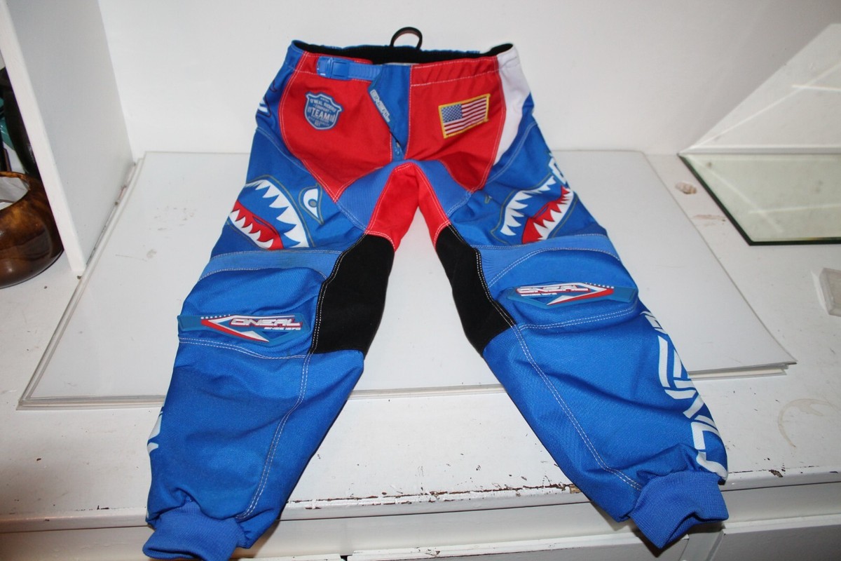 O'Neal Element Ride Pant Motocross, 84742, Royal/Red/White, Shark