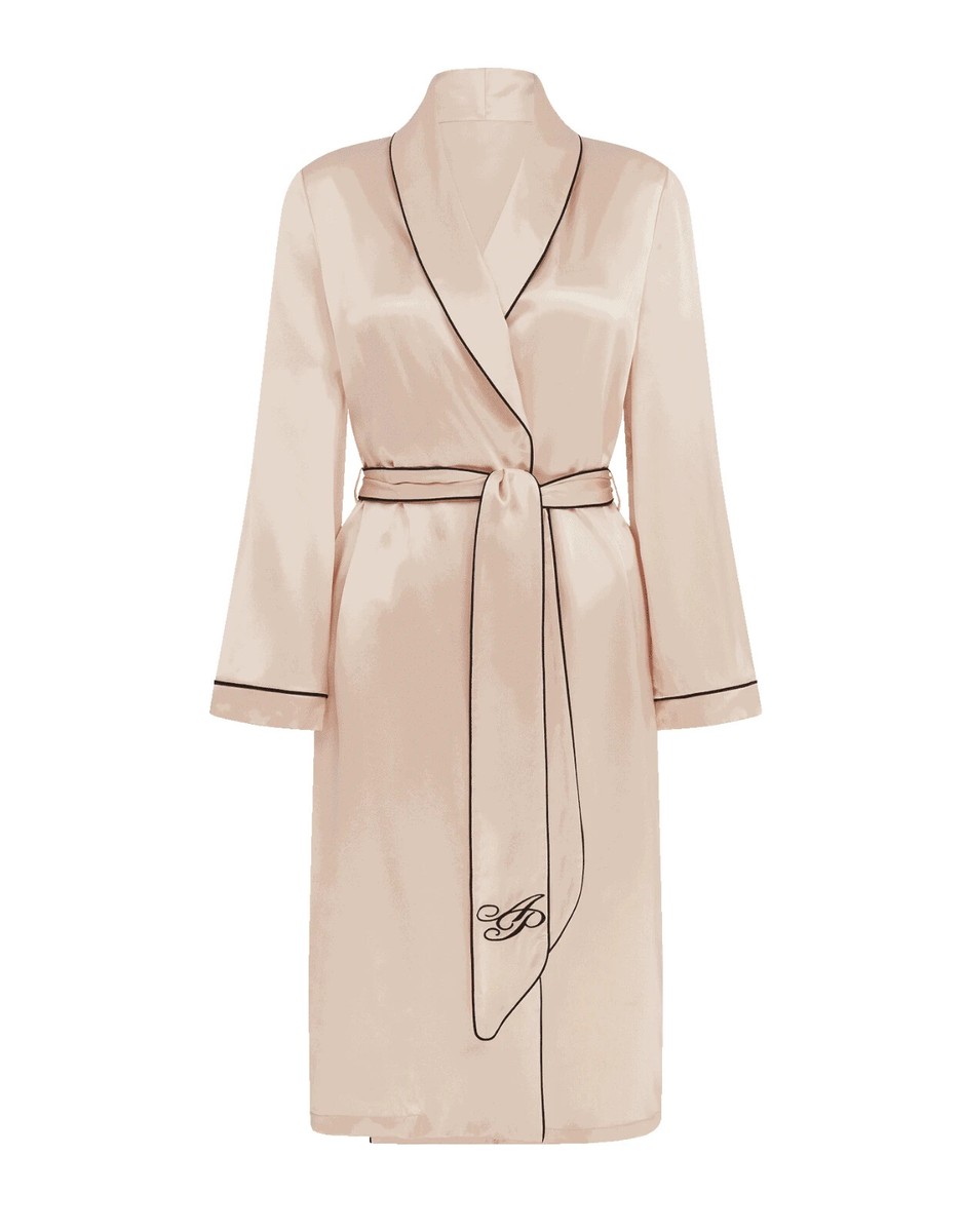 AGENT PROVOCATEUR CLASSIC PINK SILK DRESSING GOWN SIZE AP2