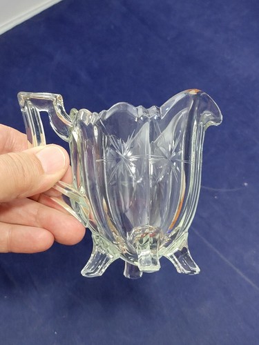 Vintage Art Deco Glass Creamer Pitcher, Indiana Glass From The Early 1900s - Picture 14 of 15