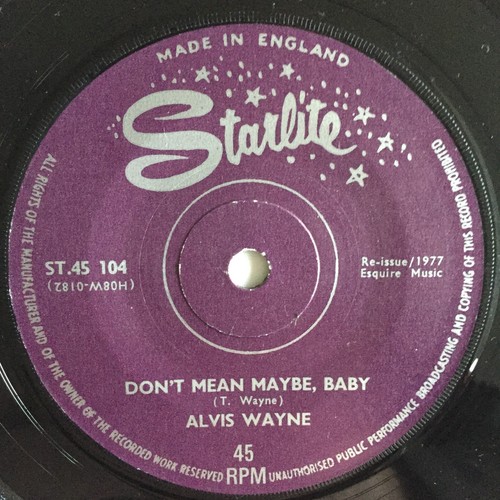 Alvis Wayne – Don't Mean Maybe, Baby / I'd Rather Be With You 7", 45 RPM Reissue - Picture 4 of 4