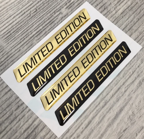 Limited Edition GOLD domed emblem decal stickers