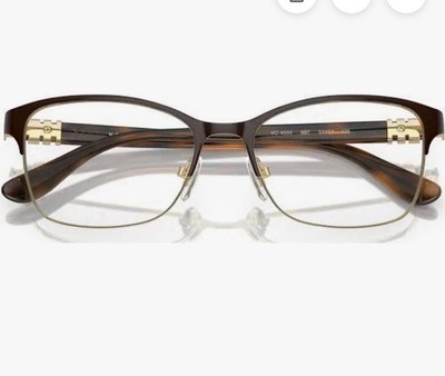 Vogue VO 4050 Brown Gold Tortoise Eyeglasses Frames 51 17 135 No Case