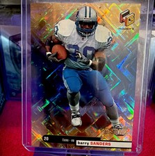Barry Sanders RARE DIAMOND REFRACTOR INVESTMENT CARD SSP PANINI LIONS MINT