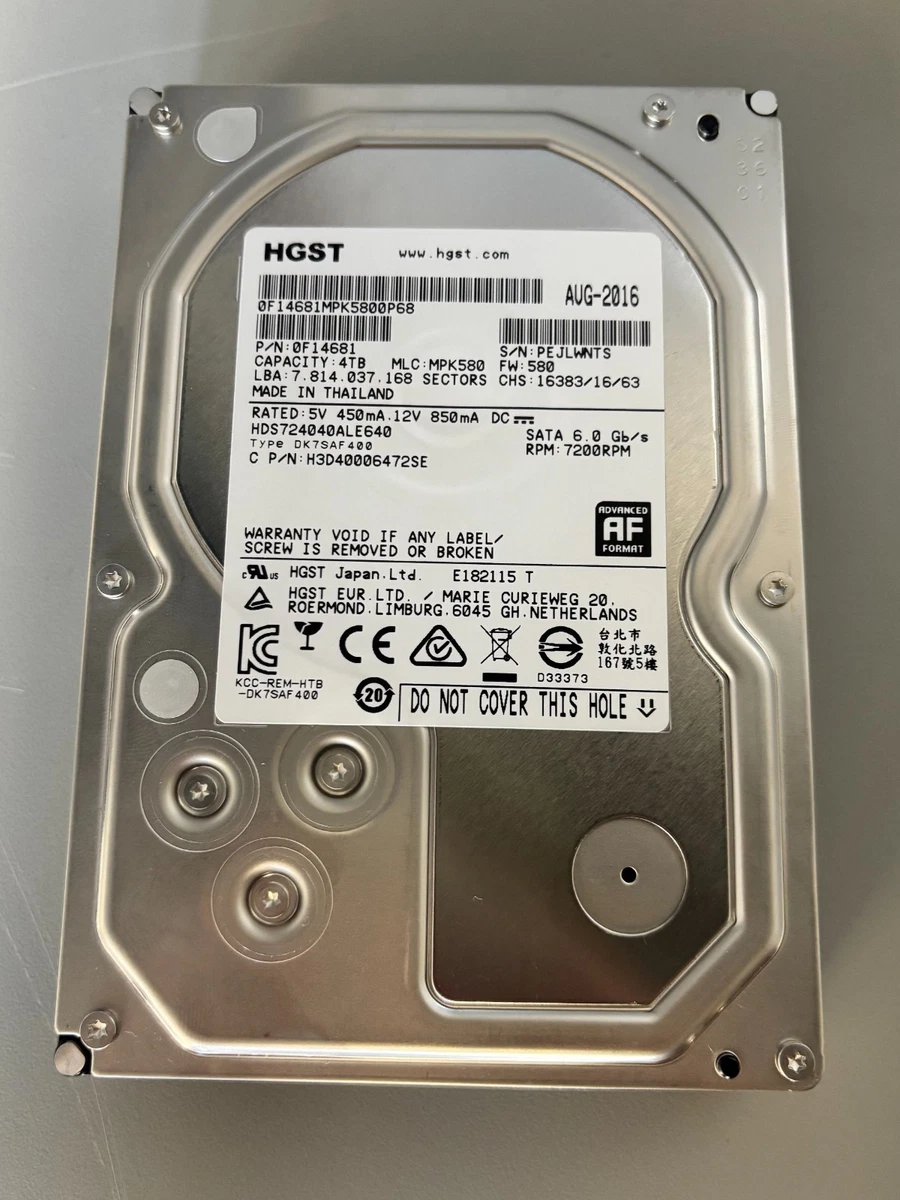 25+ HGST 4TB Computer Internal Hard Disk Drives for sale | Updated
