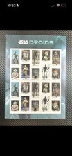 2021 USPS Star Wars Droids Stamp Sheet 20/Forever Stamps Mint NH FV 