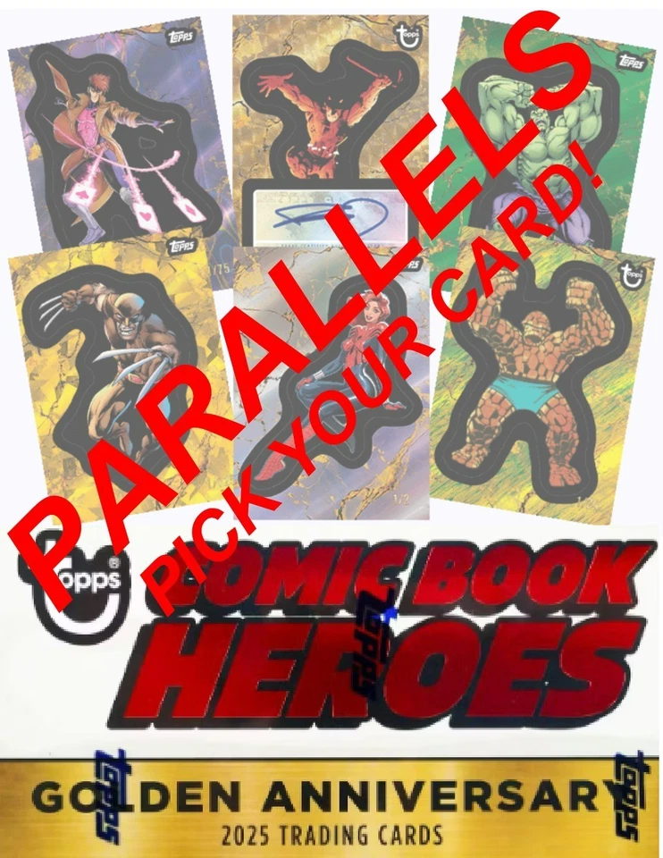 2025 Marvel Comic Book Heroes 1975 Pick Your Card GOLD GREEN ELECTRUM 50% OFF! - Image 2 of 2