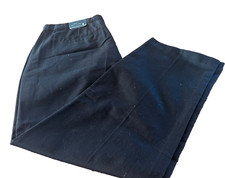 Lands' End Women Dress Pants Navy Blue Size 8 Fit 3 NWT