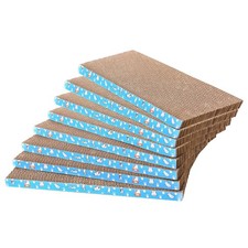 8 Packs in 1 Cat Scratch Pad, Cat Scratcher Cardboard,Reversible,Durable Recy...