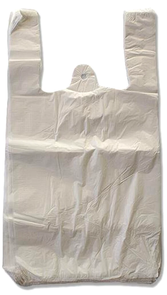 Produktbild von 1000x Hemdchentragetaschen – 300 X 200 X 600 Mm, 18 My, Weiß, Lebensmittelecht – Für Einkauf & Küche