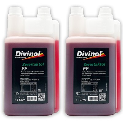 Divinol Zweitaktöl FF | 2 L | Dosierflasche | 2 Taktöl | Mischöl | 1 Liter | ÖL