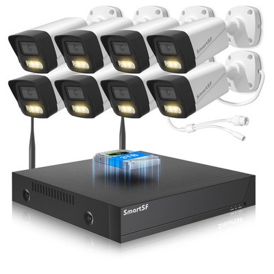 Wireless WIFI Outdoor 5MP IP Security Camera System 10CH 3TB NVR CCTV Home Audio