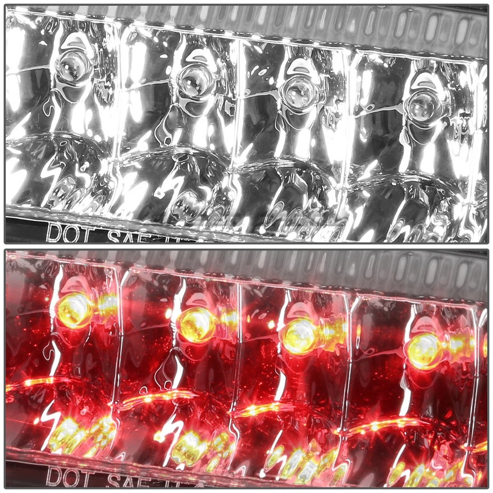 PARA 02-07 JEEP LIBERTY LED TERCERA LUZ DE FRENO TRASERA PARADA LÁMPARA DE ESTACIONAMIENTO CROMADA Foto 3 de 4