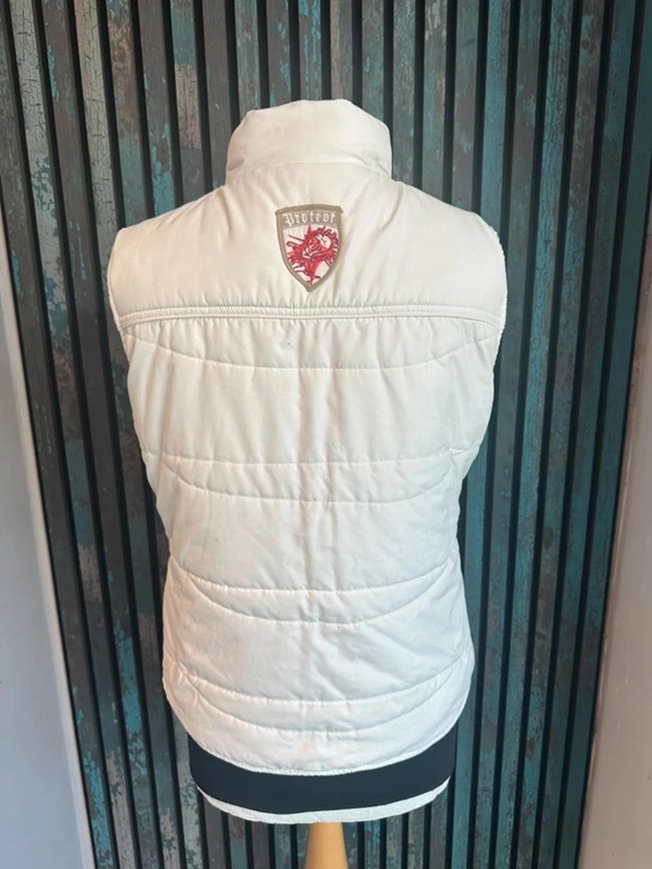 Protest Cream Padded Gilet Waistcoat Size 12 - Image 4 of 4