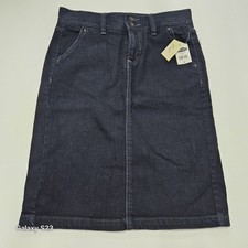 Nwt Y2K Old Navy Dark Denim Straight Maxi Skirt Low Boho Western Size 0 Small