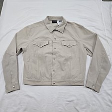 Sz MEDIUM Vintage Oversized DKNY SAMPLE Trucker Jacket Women's Pebble 1996 RARE