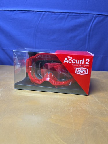 100% Accuri 2 red Clear Lens Motocross Mountainbike Downhill (C3) - Bild 2 von 5