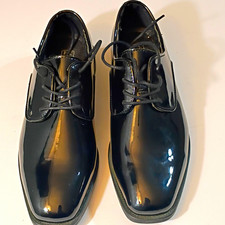Fabian Couture Men's Black Patent Leather Derby Lace-Up US 10 M S110-M