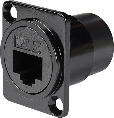 Cat5e Gehäusehalterung Durchführungsstecker D-Serie kompatibel Eagle schwarz