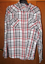 Levi's Strauss Mens Long Sleeve Western Shirt Pearl Snap Button Up Plaid size XL