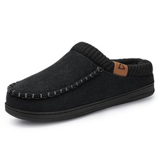Slippers for Men Memory Foam Indoor Outdoor Moccasin House Shoes  Slip-on Co...