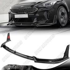 For 18-23 Kia Stinger GT-Line Painted Black Front Bumper Lip Body Kit Spoiler