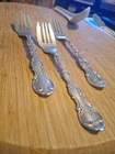 3 GORHAM STRASBOURG STERLING SILVER SALAD FORKS. 6 3/8"