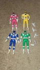 Lot of 4 Vintage Mighty Morphin Power Rangers Flip Head 5.5” 1993 Bandai
