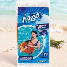 Bestway H2O GO Transparent Orange Swim Tube Ages 3 6 Kids Pool Float Ring NEW